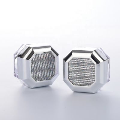 quality Other Empty Luxury Cosmetic Plastic Octangle Powder Jar With Strainer Loose Powder Compact Case factory